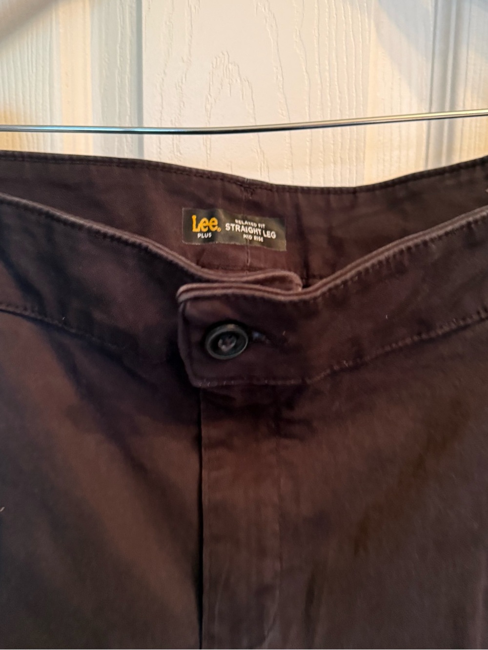 Lee Women’s Classic Straight Leg khaki jeans - black Size 20 W petite - Picture 2 of 6